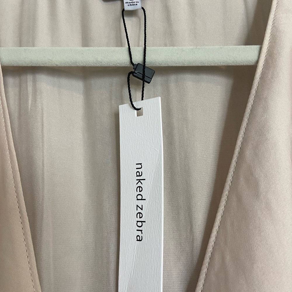 Cream silk wrap shirt